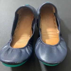 TIEKS Leather Navy Blue
